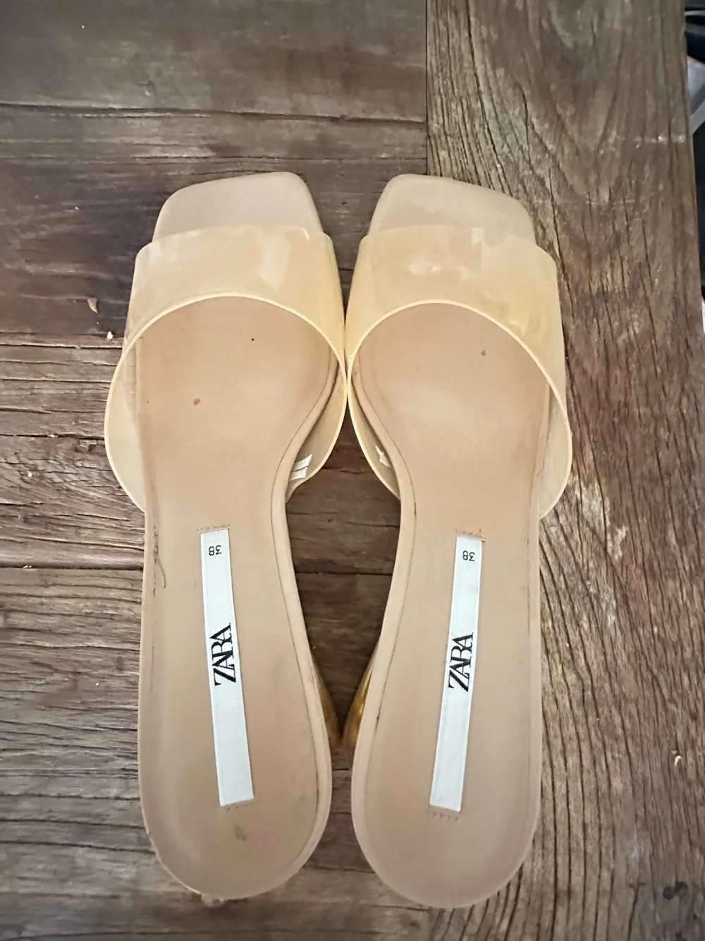 Zara wedge slides